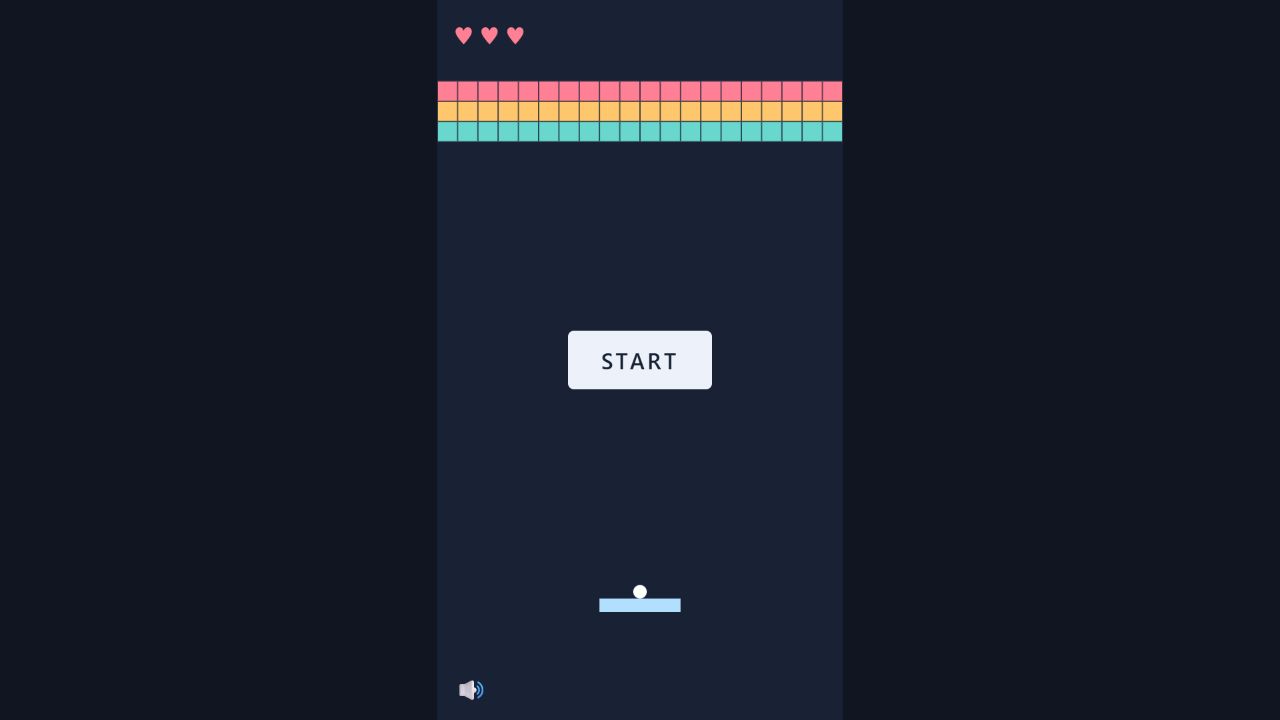 ブロック崩し V1.00のゲーム画面